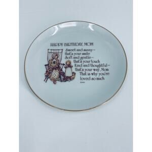 Vintage Lasting Memories Genuine Porcelain Birthday Mom Plate